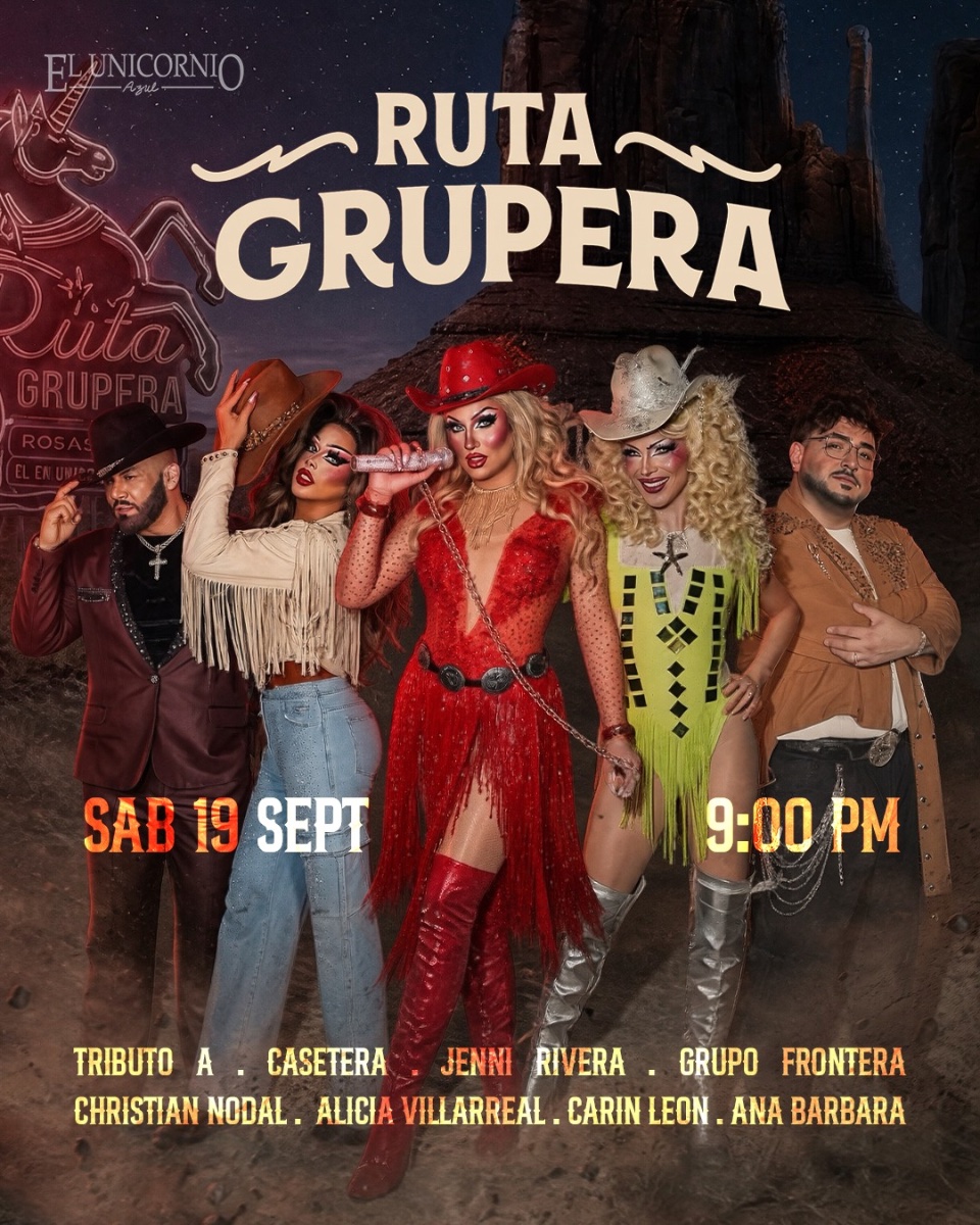 Flyer de Show drag, sábado, 19 de septiembre
